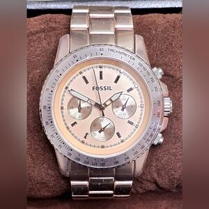 Fossil Stainless Steel Rose Chronograph Watch